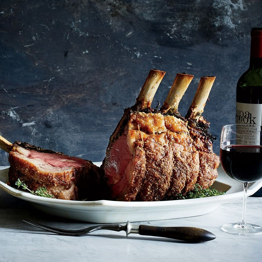 Fore Rib Roasting Rib Roast Bone In Medium Rare Angus Beef Rib