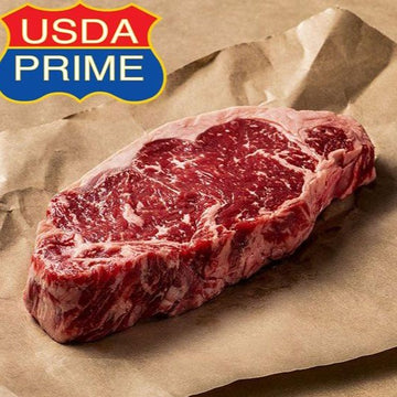 Frozen USDA Prime Striploin Steaks