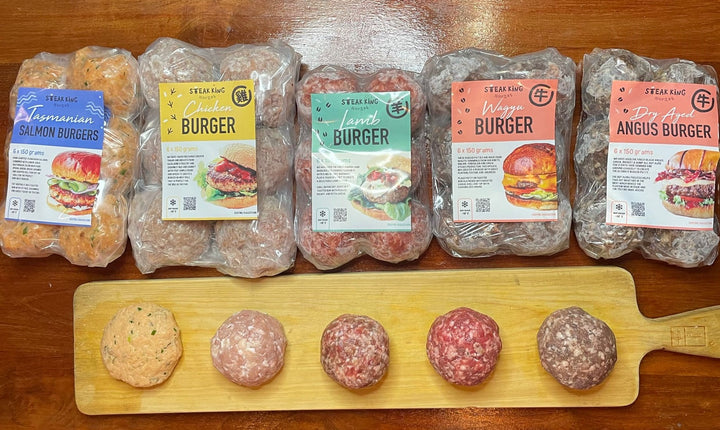 Steak King Burger patties kits build your own at home