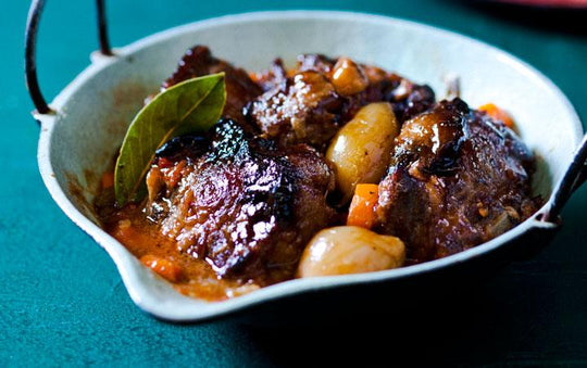 Slow Cooked Oxtail in Red Wine