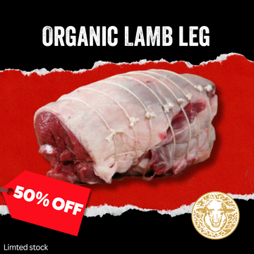 50% Off - Chilled Warilba Certified Organic Lamb Leg (Boneless) 2.4kg