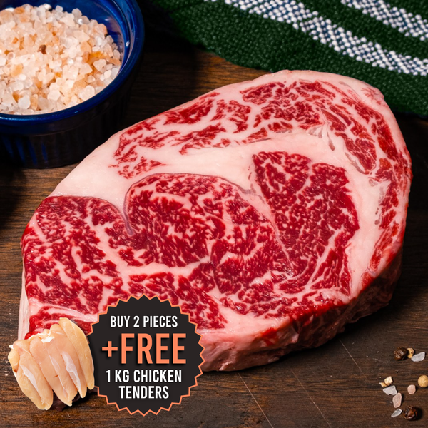 Chilled Rangers Station Wagyu M4-5 Ribeye 1kg (Buy 2kg get 1kg Frozen Chicken Tenders)
