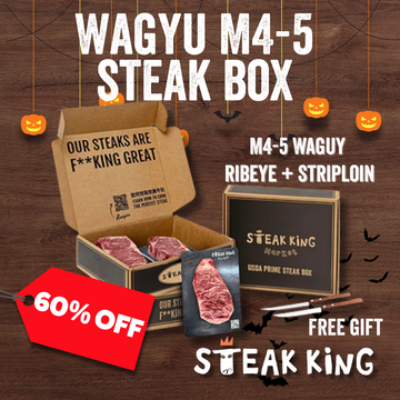 【半價】急凍M4-5和牛 - 肉眼扒 x 西冷扒雙享套餐 1公斤（+免費品牌牛扒刀）