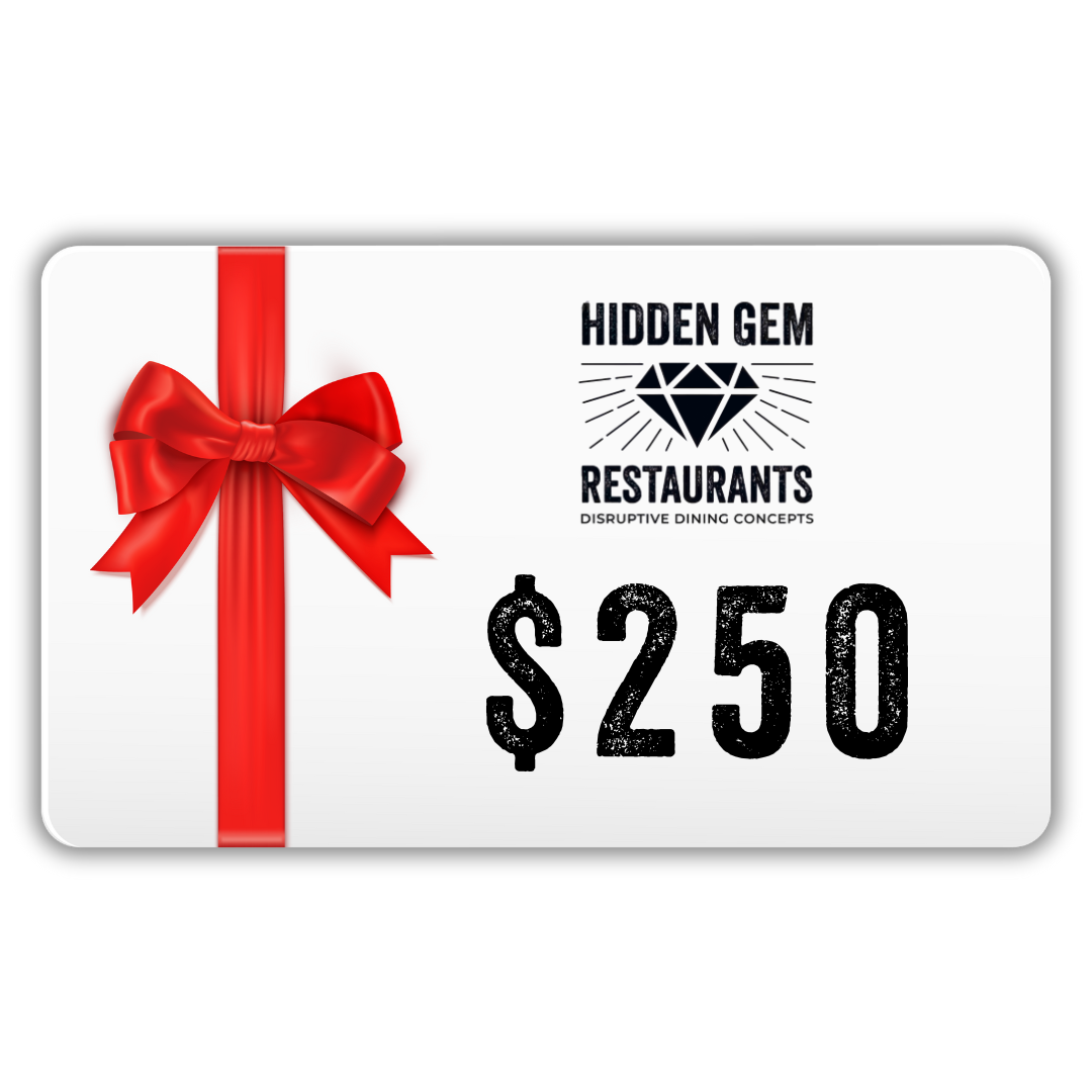 $250 Hidden Gem Restaurants Gift Cards (Bonus)