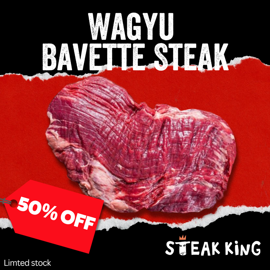 50% Off - Chilled Wagyu M3-4 Bavette Steak 2kg