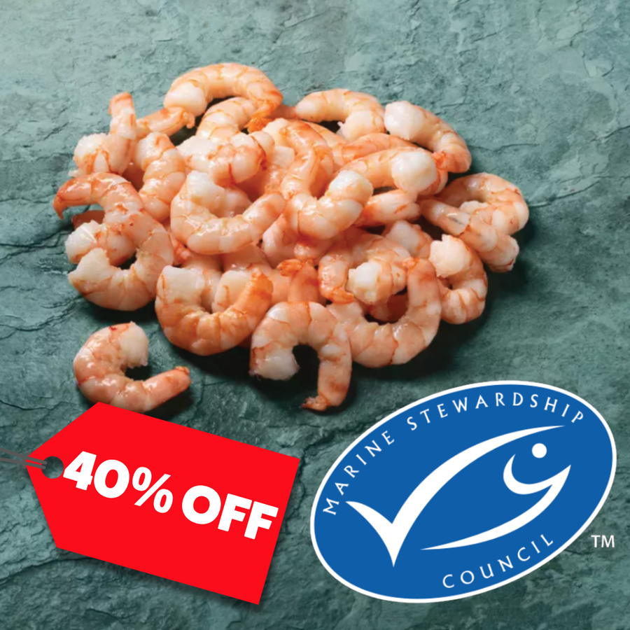 40% off - Frozen Cooked and Peeled Iceland Coldwater Prawns (500g x 2)