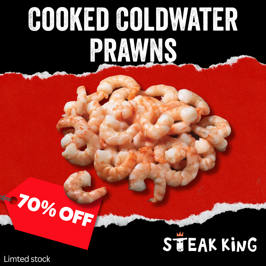 70% Off - Frozen Cooked and Peeled Iceland Coldwater Prawns - 500g x 2