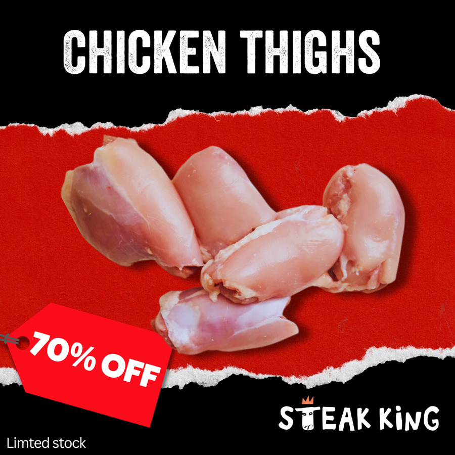 70% off - Frozen Free Range Chicken Thighs (Boneless & Skinless) 1KG