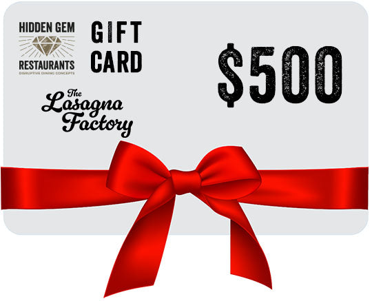 Lasagna Factory Gift Card (200HK, 500HK or 1000HK)