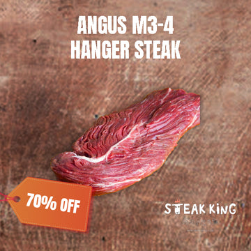70% Off - Chilled Wagyu M3-4 Hanger Steak 2.3kg (Untrimmed)