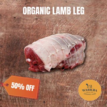 50% Off - Chilled Warilba Certified Organic Lamb Leg (Boneless) 2.4kg