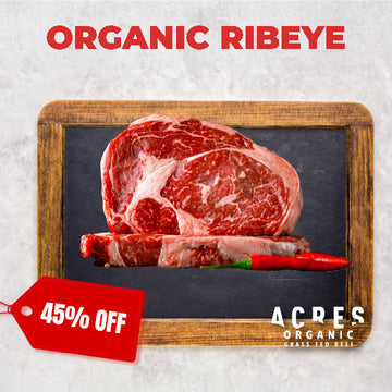 45% Off - Chilled Acres Certified Organic Grass Fed Ribeye 1kg
