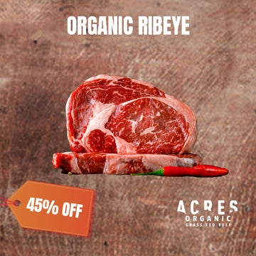 45% Off - Chilled Acres Certified Organic Grass Fed Ribeye 1kg