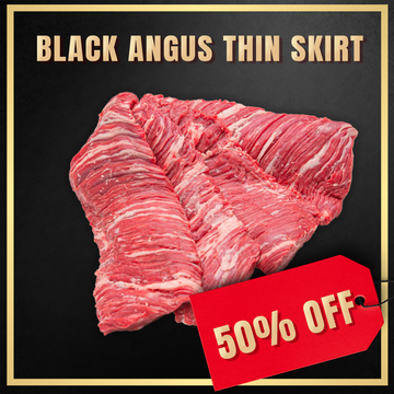 50% Off - Chilled 200 Days Grain Fed Angus Skirt Steak 1kg (ME20)