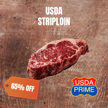 65% Off - Frozen USDA Prime Striploin Steaks 2kg