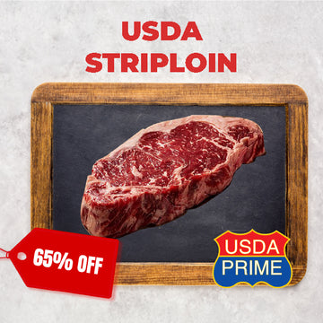 65% Off - Frozen USDA Prime Striploin Steaks 2kg