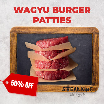50% Off - Frozen Wagyu Burger 8 x 150g Patties (2 x 600g Packs)