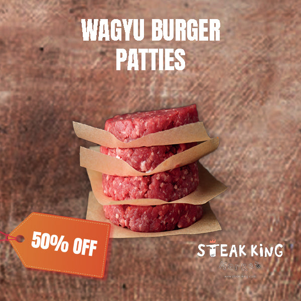 50% Off - Frozen Wagyu Burger 8 x 150g Patties (2 x 600g Packs)