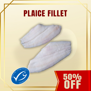 Frozen MSC Certified Atlantic Plaice Fillets 1kg