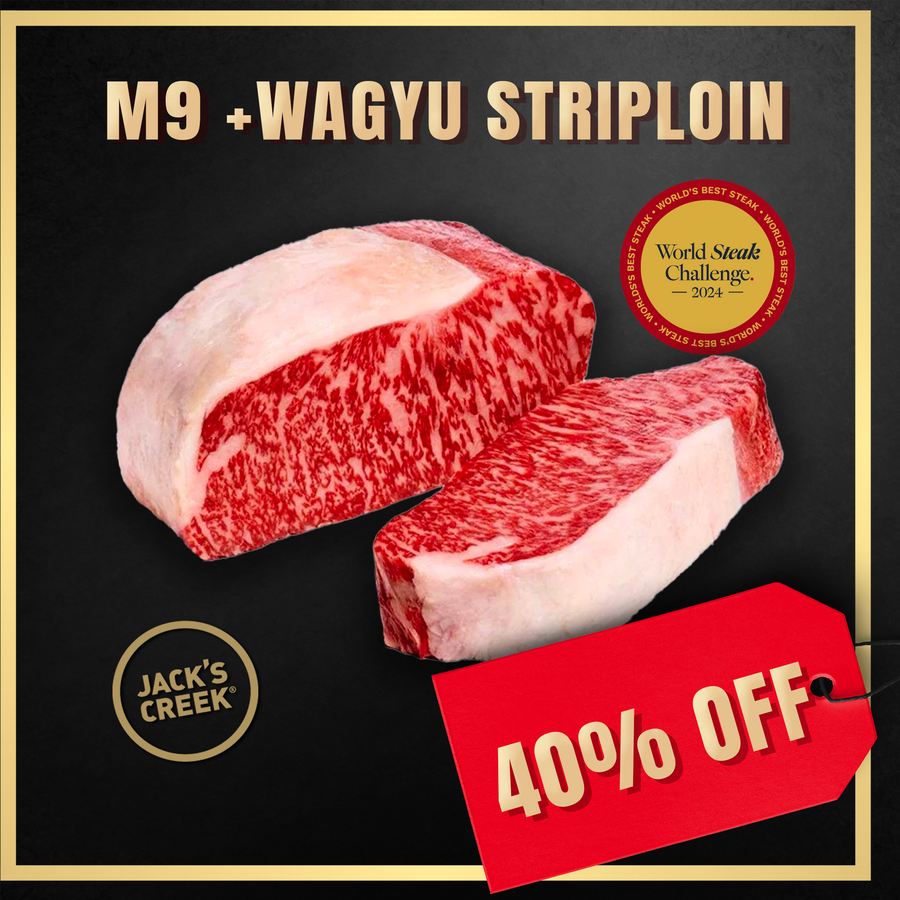 40% Off - Jack's Creek Wagyu M9+ Striploin - Best Steak in the 🌎 (ME20)