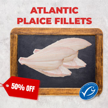 50% Off - Frozen MSC Certified Atlantic Plaice Fillets 1kg Pack