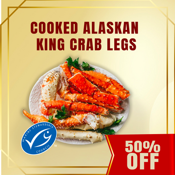 50% Off - Premium Cooked Alaskan King Crab Legs 1kg (ME19)