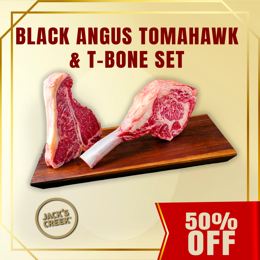 Chilled Angus 1kg T-bone & 1.2kg Tomahawk Set (ME19)