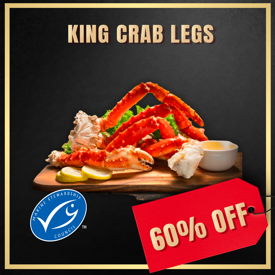 60% Off Premium Cooked Arctic King Crab Legs 1kg