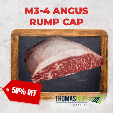 50% off - Chilled Black Angus M3-4 Rump Cap (Picanha) 2kg