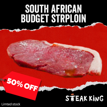50% Off - Frozen South African Budget Striploin 2kg