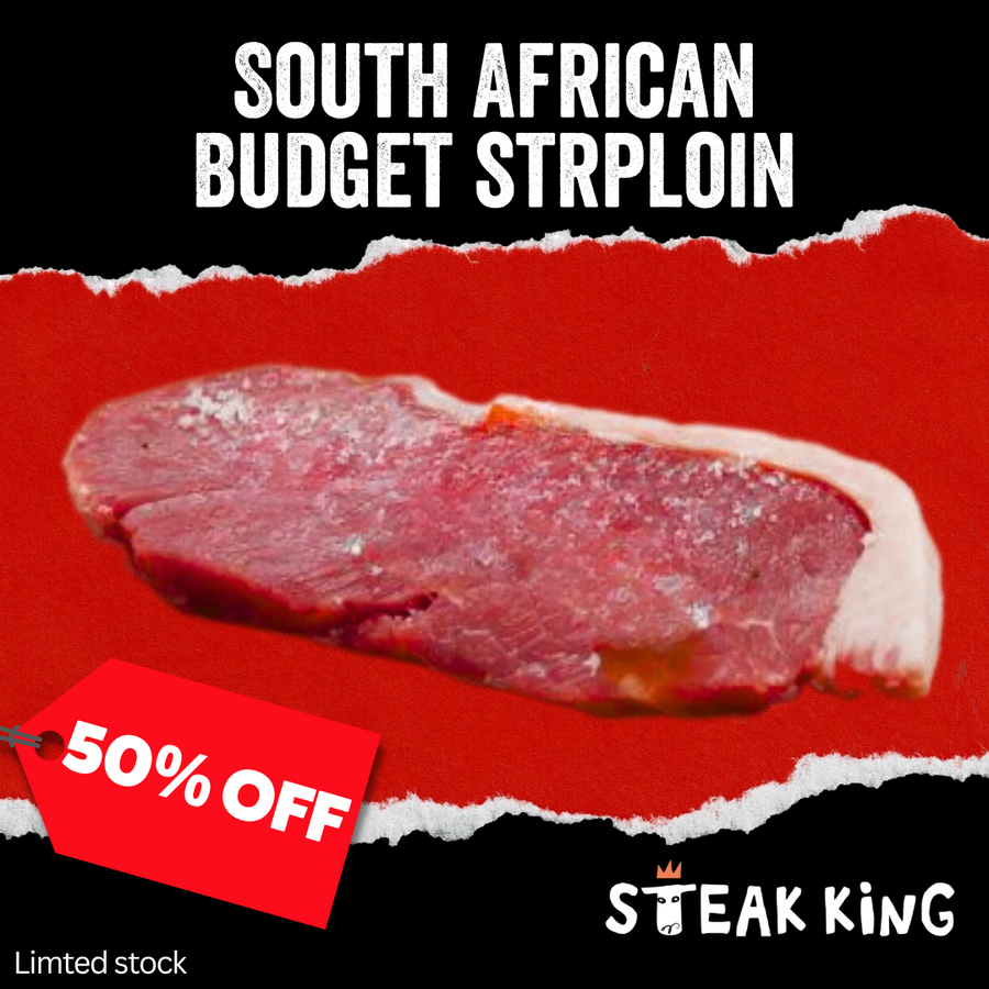 50% Off - Frozen South African Budget Striploin 2kg