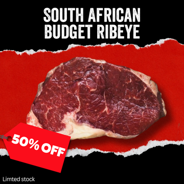 50% off - Frozen South African Budget Ribeye 2kg