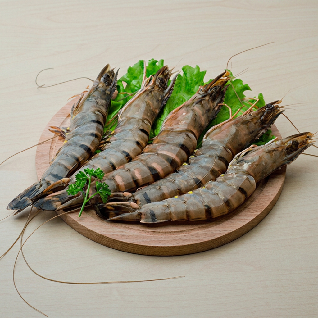 Frozen Wild Catch Myanmar Giant Tiger Prawns 1kg (200g/piece)