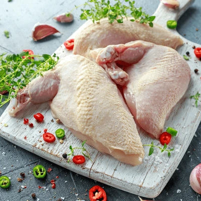 Frozen Free-Range Chicken Supreme (Bone-in, skin on with wing) 1kg