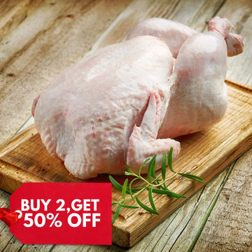 50% off - Frozen Australian Free Range Whole Chicken 1.8kg x 2