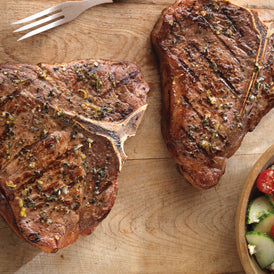 Chilled Black Angus M1-2 T-Bone Set (1kg x 2) with Free Tiger Prawns