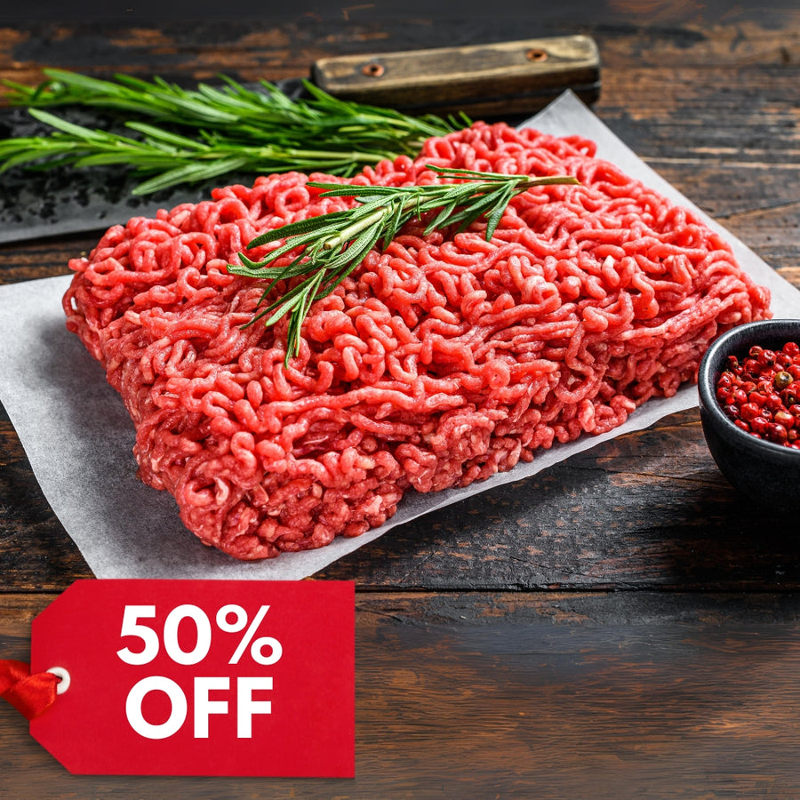 50% Off - Frozen Grass Fed Black Angus Beef Mince (ME18)