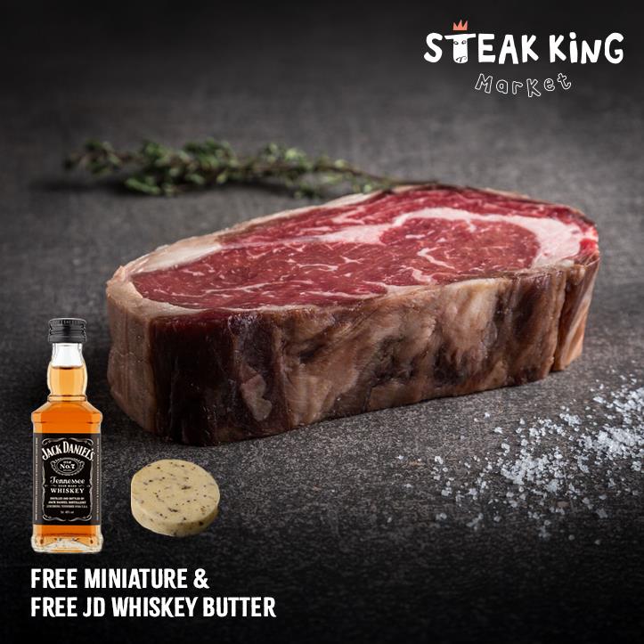 Frozen Jack Daniels infused Dry Aged M4+ Boneless Ribeye 1kg