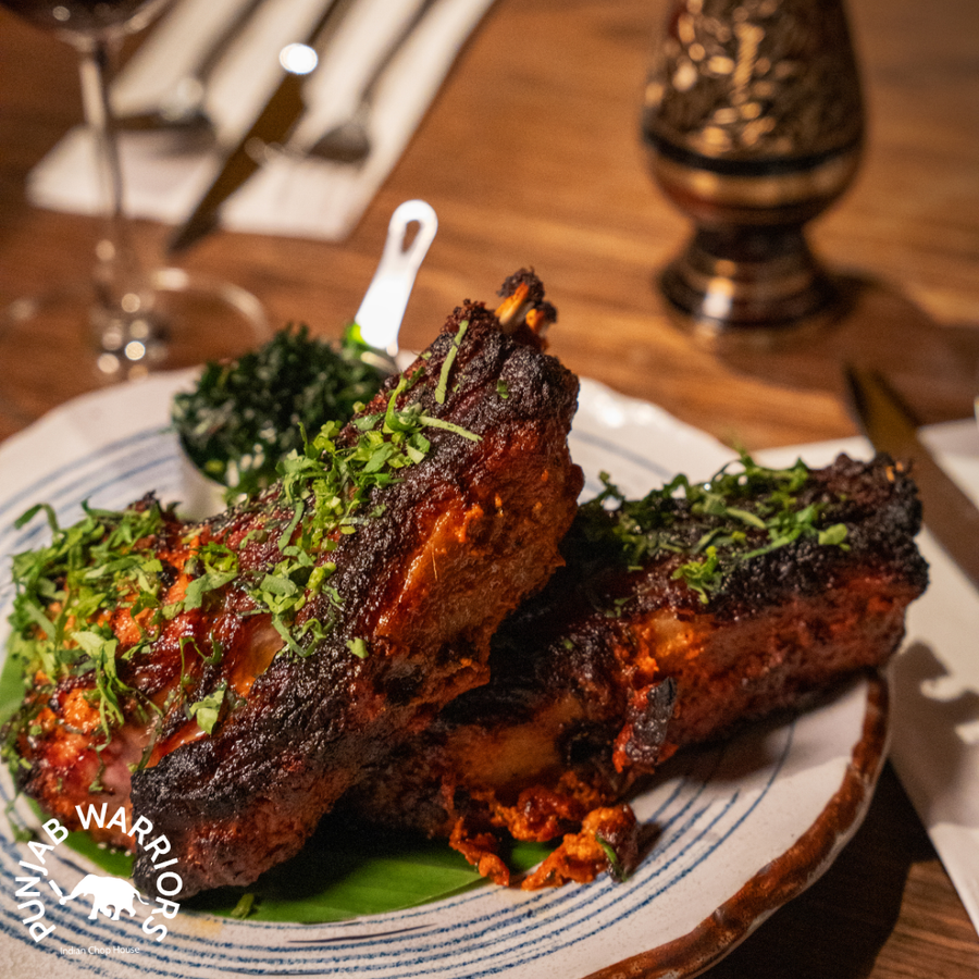 Marinated Lamb Chops with Yoghurt Dip