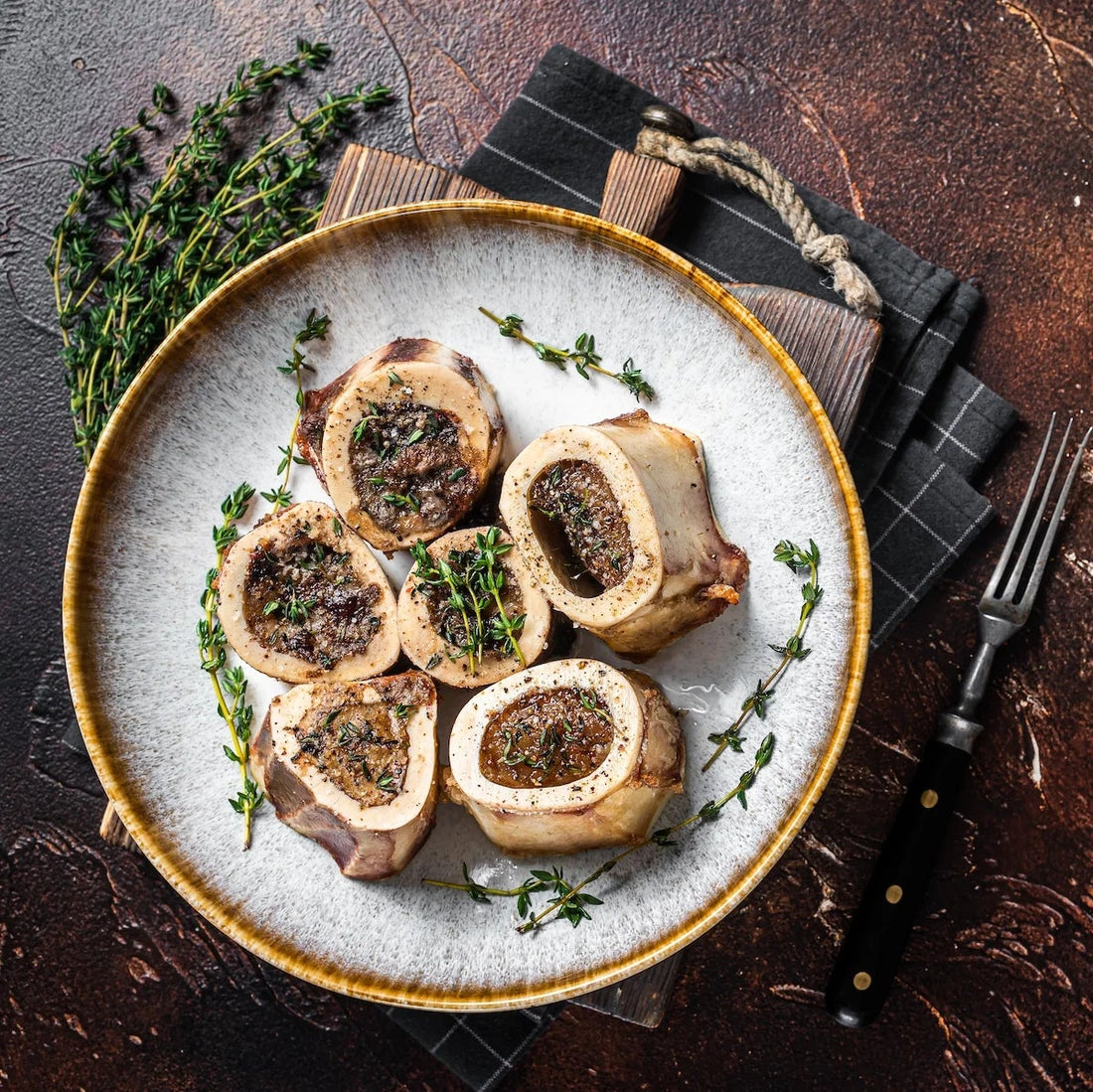 Frozen Wagyu Piped Cut Bone Marrow 1kg