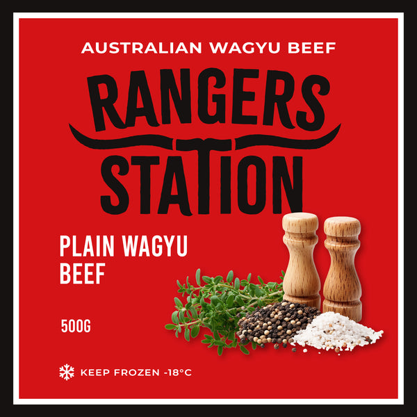 Rangers Station Wagyu Plain Beef Sausages 500g