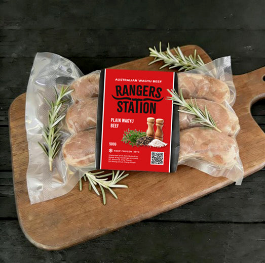 Rangers Station Wagyu Plain Beef Sausages 500g