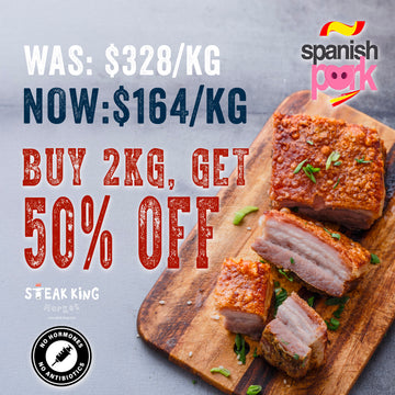 Frozen Spanish Free Range Pork Belly - Buy 2kg get 50% off