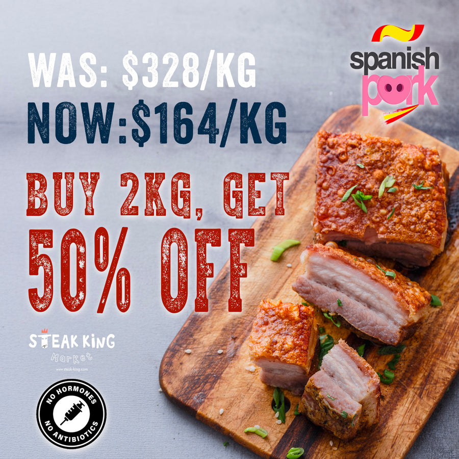 Frozen Spanish Free Range Pork Belly - Buy 2kg get 50% off