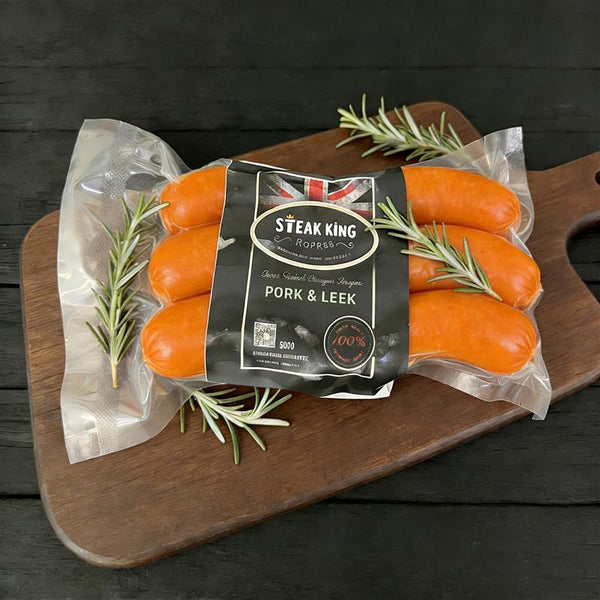 Frozen British Pork & Leek Sausages 500g