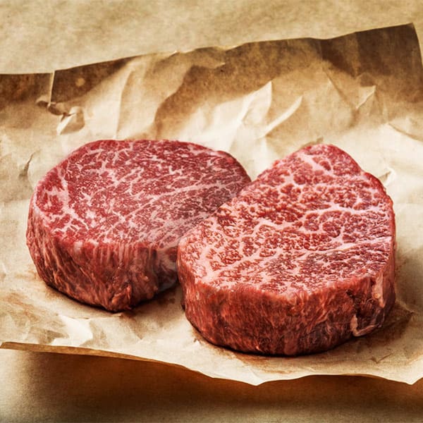 Frozen Wagyu M9+ Tenderloin Fillet Steaks 1kg (200g x 5)
