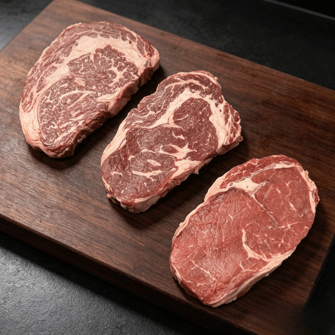 Chilled Premium Ribeye Taster Box 1kg (+ Free Steak Knives)