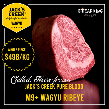 Jack’s Creek M9+ Wagyu Ribeye X - 6.5kg to 7kg whole piece unportioned (Chilled Never Frozen)
