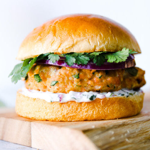 急凍塔斯曼尼亞三文魚漢堡扒600克（4件150克）