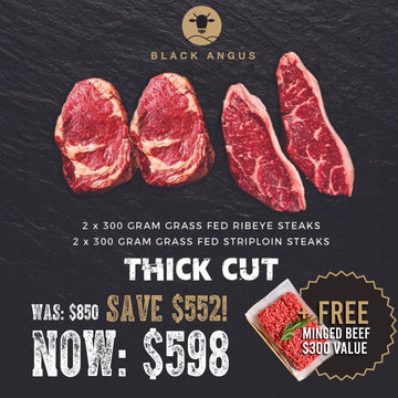 Chilled Black Angus Ribeye & Striploin Set + FREE $300 GIFT